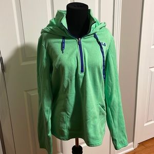 Fila Sport green hoodie and 1/4zip green and purple